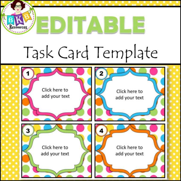 Task Card Template - Professional Template