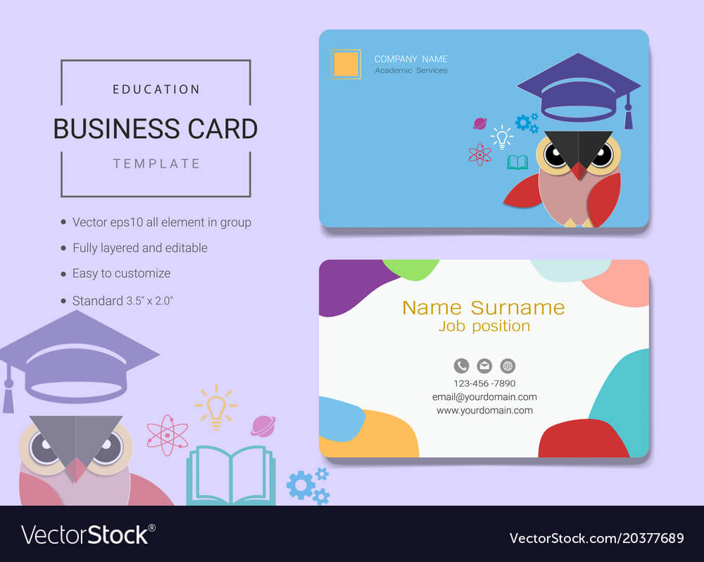 Education Business Cards – Yatay.horizonconsulting.co Within Business Cards For Teachers Templates Free