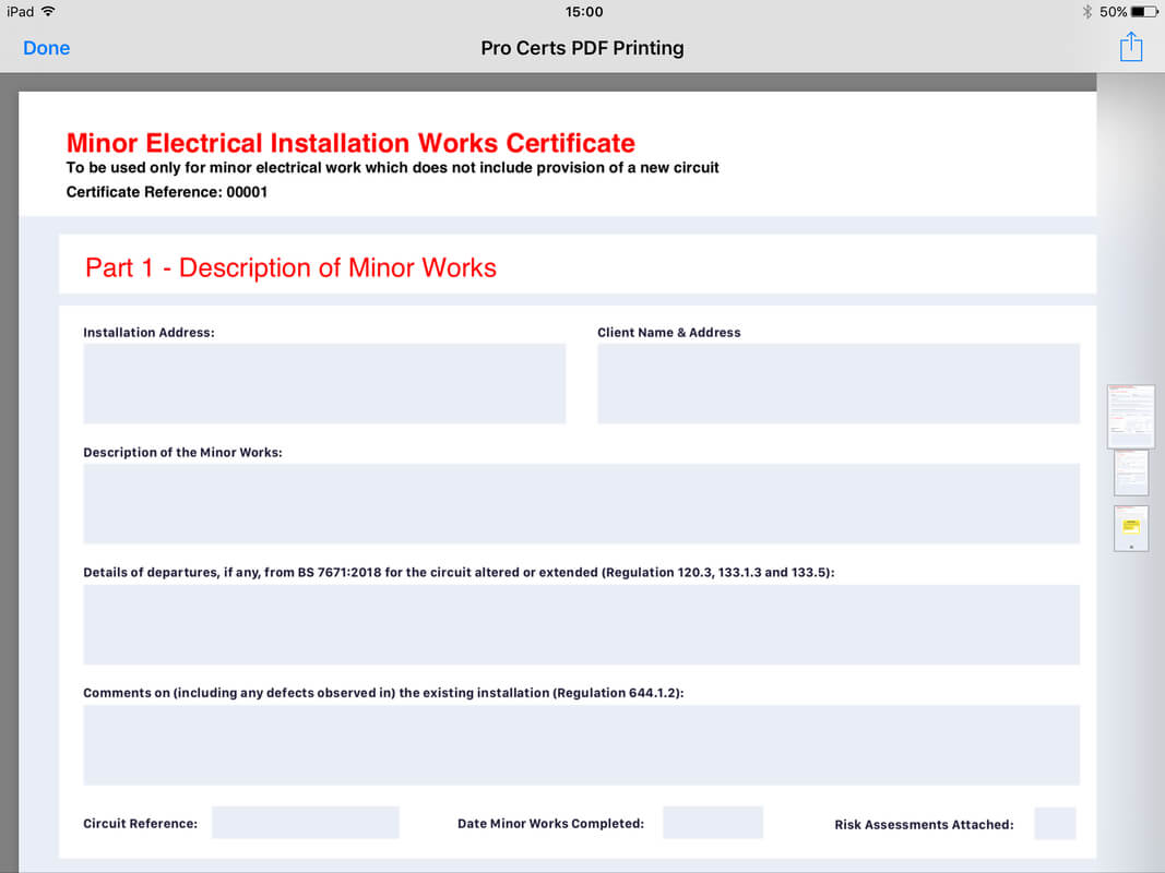 Electrical Blog | Electrical Guides, Charts & Apps – Pro Within Minor Electrical Installation Works Certificate Template