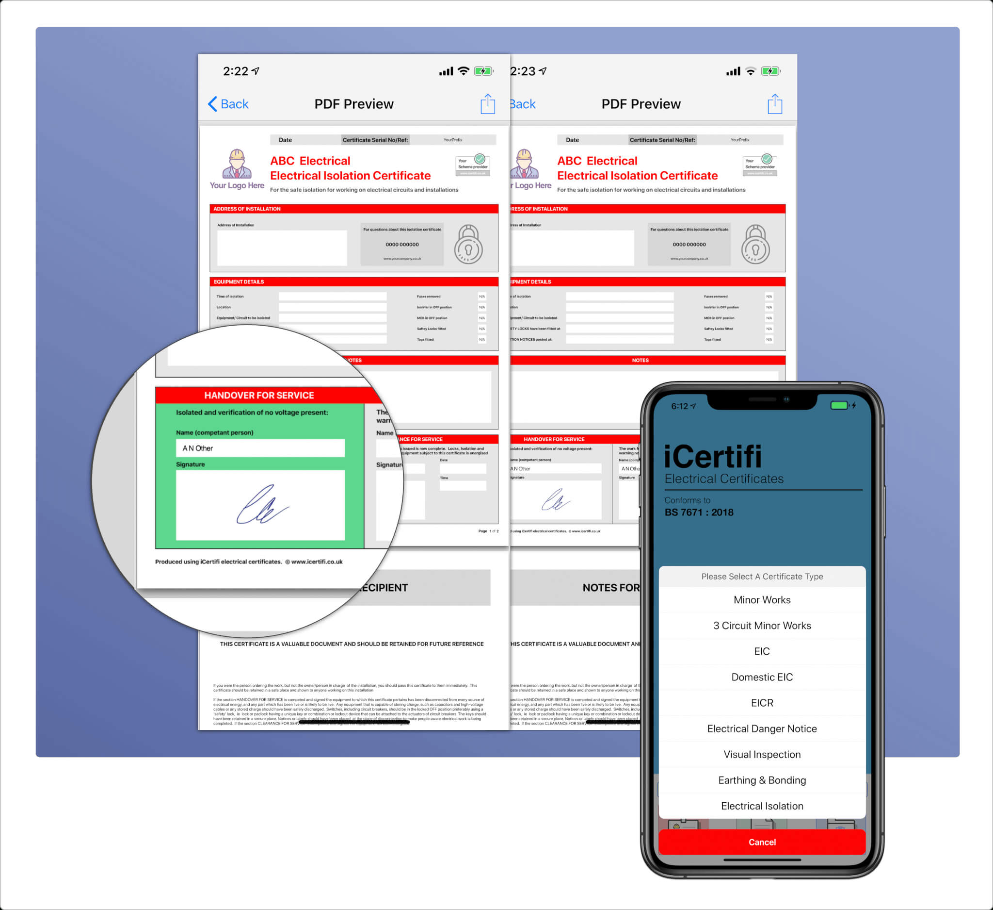 Electrical Isolation Certificate | Send Unlimited Intended For Electrical Isolation Certificate Template