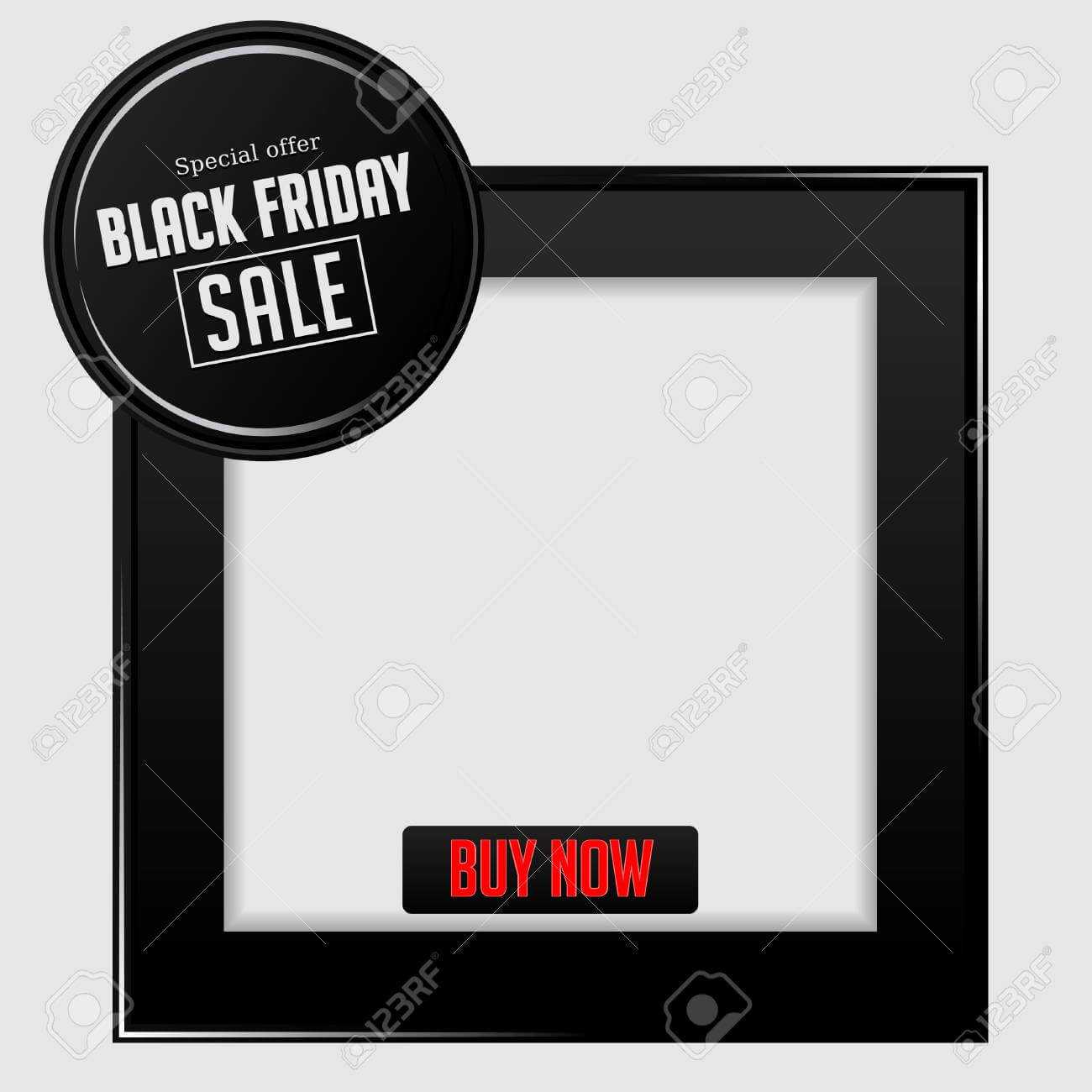 Elegant Black Friday Sale Black Frame Banner Template For Product.. Intended For Product Banner Template