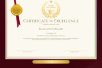 Elegant Certificate Template For Excellence with Elegant Certificate Templates Free