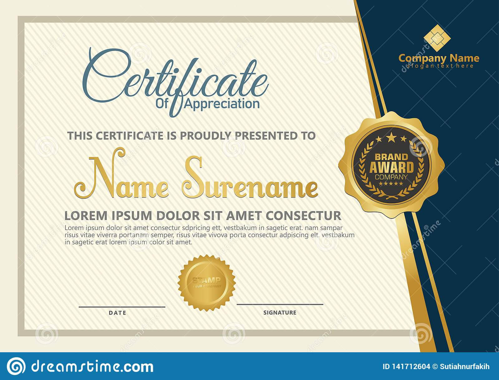 Elegant Certificate Template Vector With Luxury And Modern In Elegant Certificate Templates Free