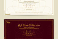 Elegant Gift Voucher Or Gift Card Template for Elegant Gift Certificate Template