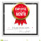 Employee Of The Month Certificate Template Stock Vector With Employee Of The Month Certificate Templates