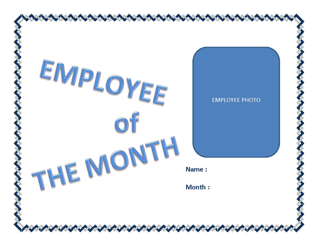 Employee Of The Month Certificate Template | Templates At With Regard To Employee Of The Month Certificate Templates
