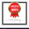 Employee Of The Month Certificate Template With Employee Of The Month Certificate Template