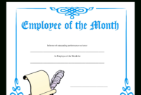 Employee Of The Month Certificate | Templates At throughout Employee Of The Month Certificate Template
