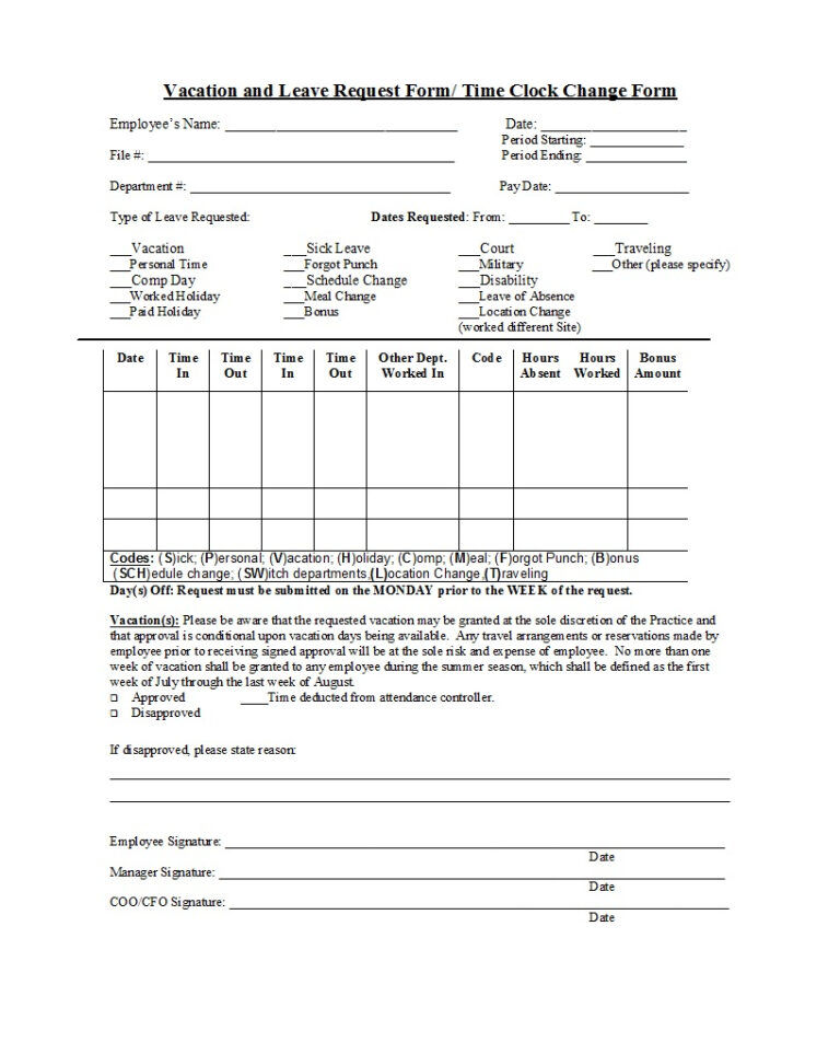 Travel Request Form Template Word