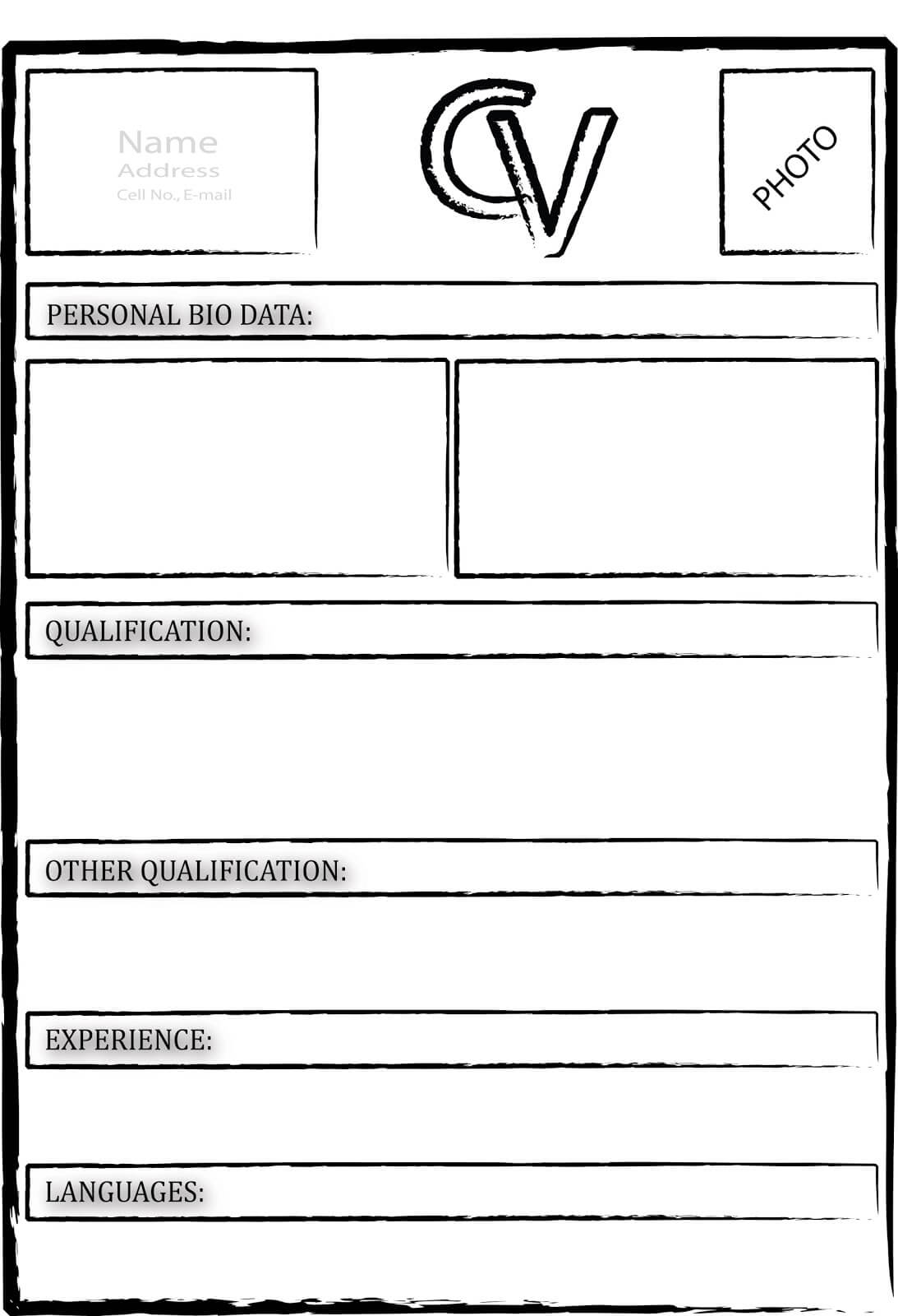 Empty Cv Template – Template With Regard To Free Blank Cv Template Download