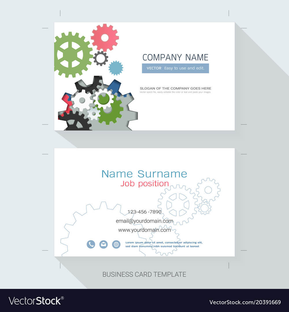 Engineering Business Card Or Name Card Template With Regard To Table Name Card Template