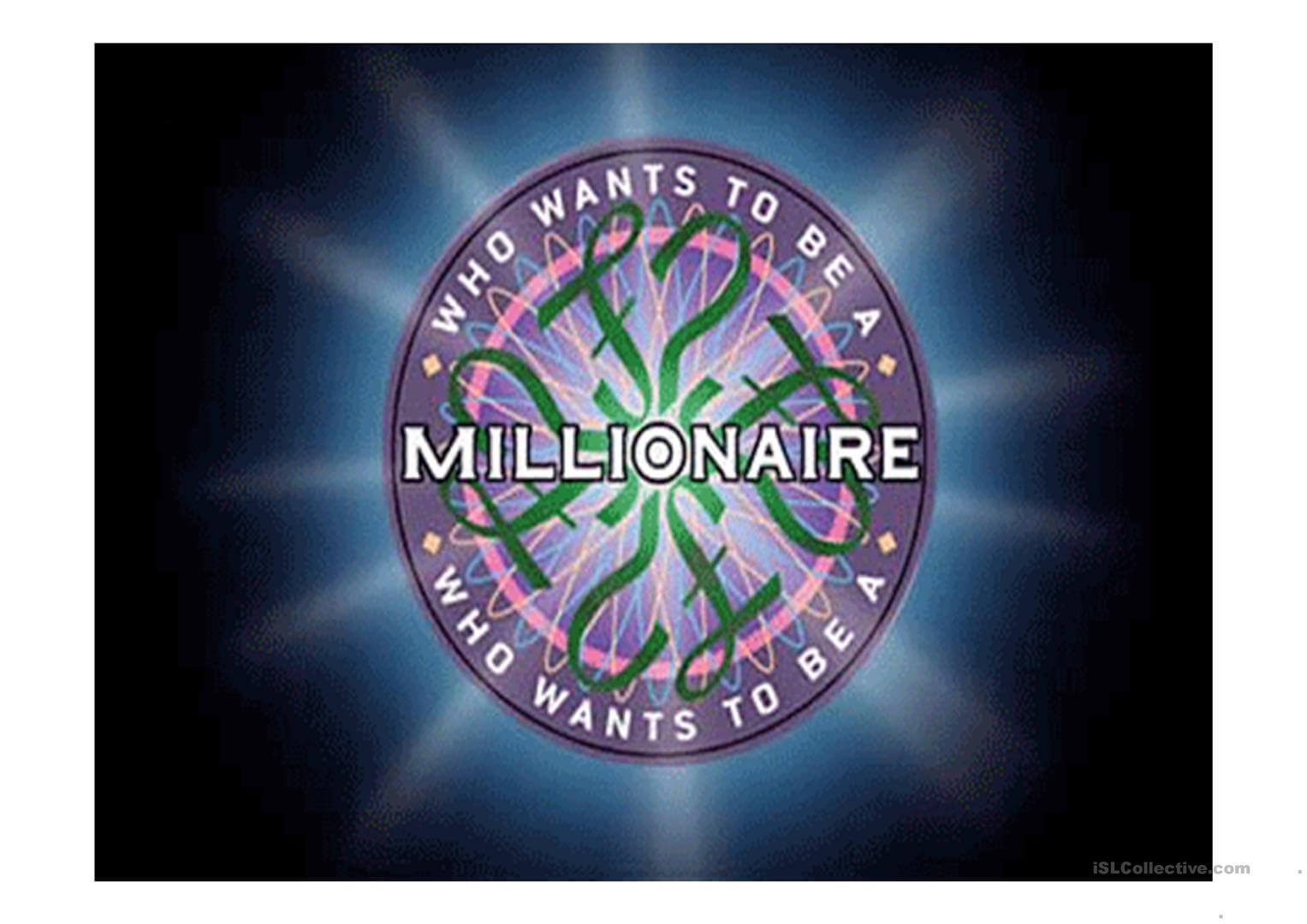 English Esl Millionaire Powerpoint Presentations – Most With Who Wants To Be A Millionaire Powerpoint Template
