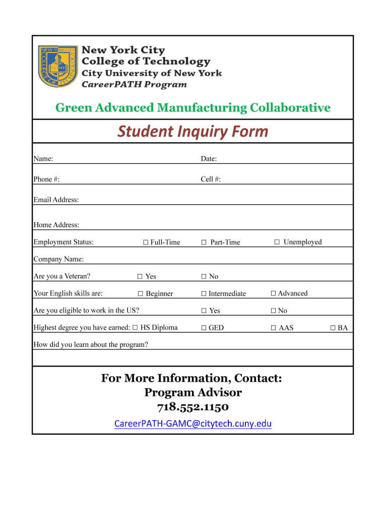 Enquiry Form Format – Fill Online, Printable, Fillable With Enquiry Form Template Word