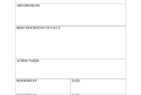 Equipment Fault Report - Fill Online, Printable, Fillable intended for Equipment Fault Report Template