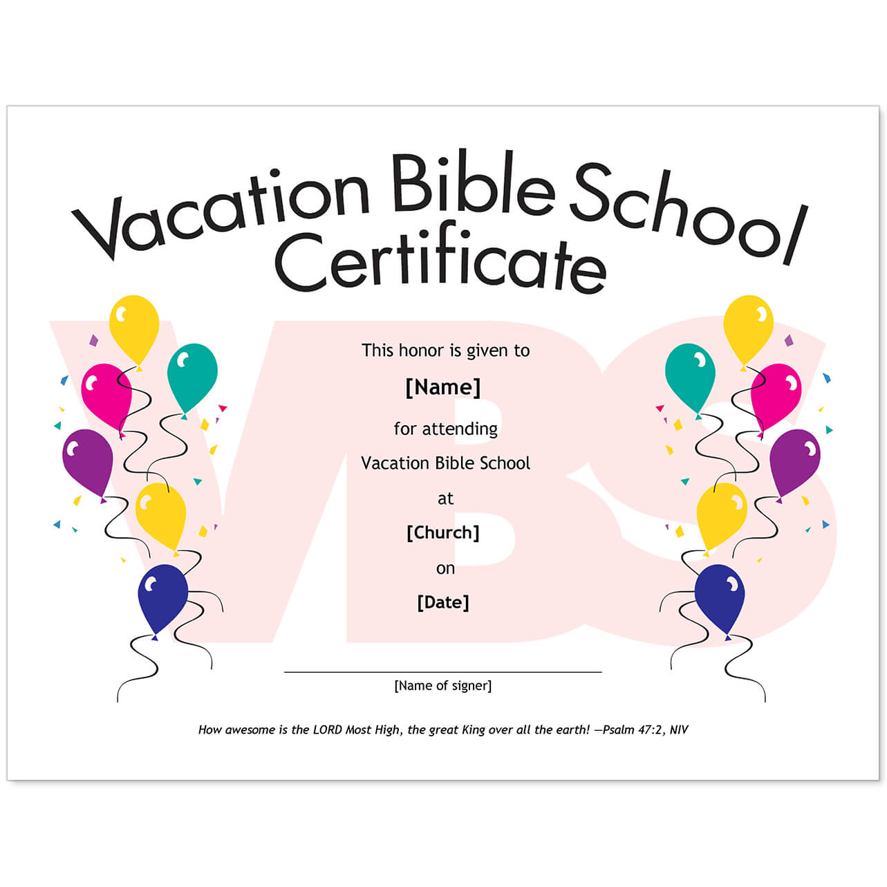 Essential Church Certificates - Children's Edition Throughout Free Vbs Certificate Templates