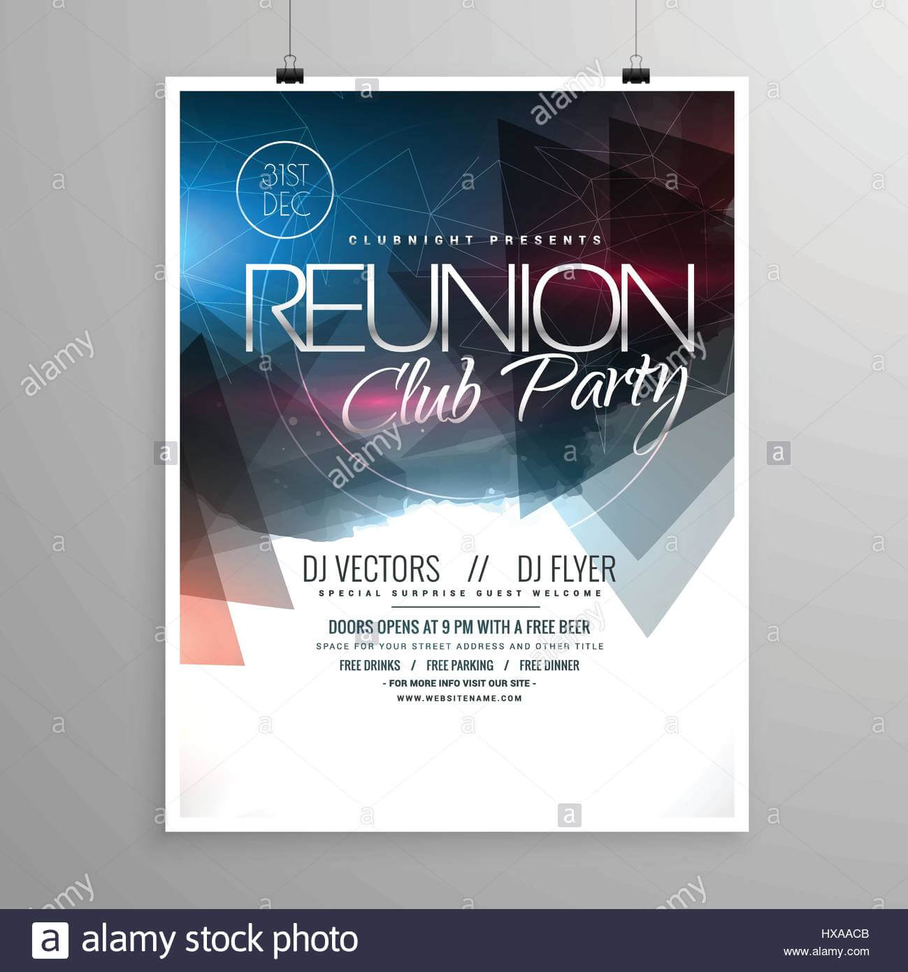Event Club Party Flyer Template Brochure Design Stock Vector Within Welcome Brochure Template
