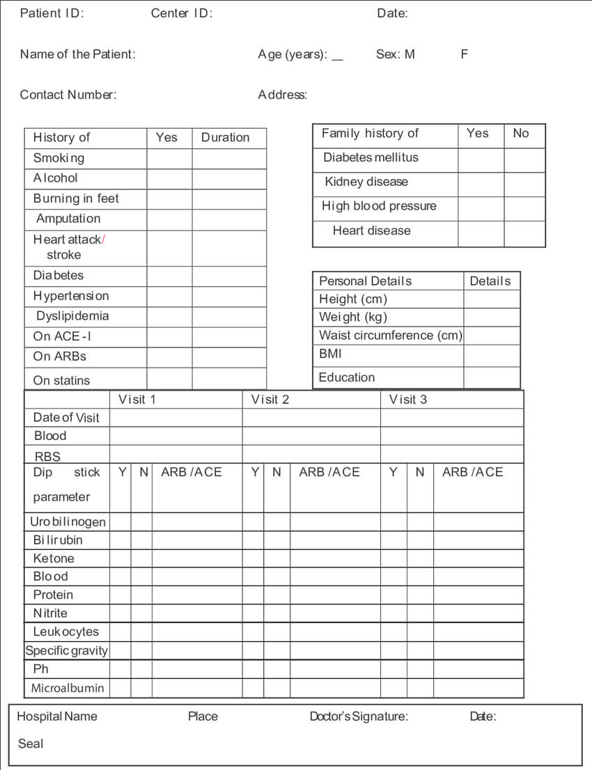 Example Of A Poorly Designed Case Report Form | Download Inside Case Report Form Template Clinical Trials