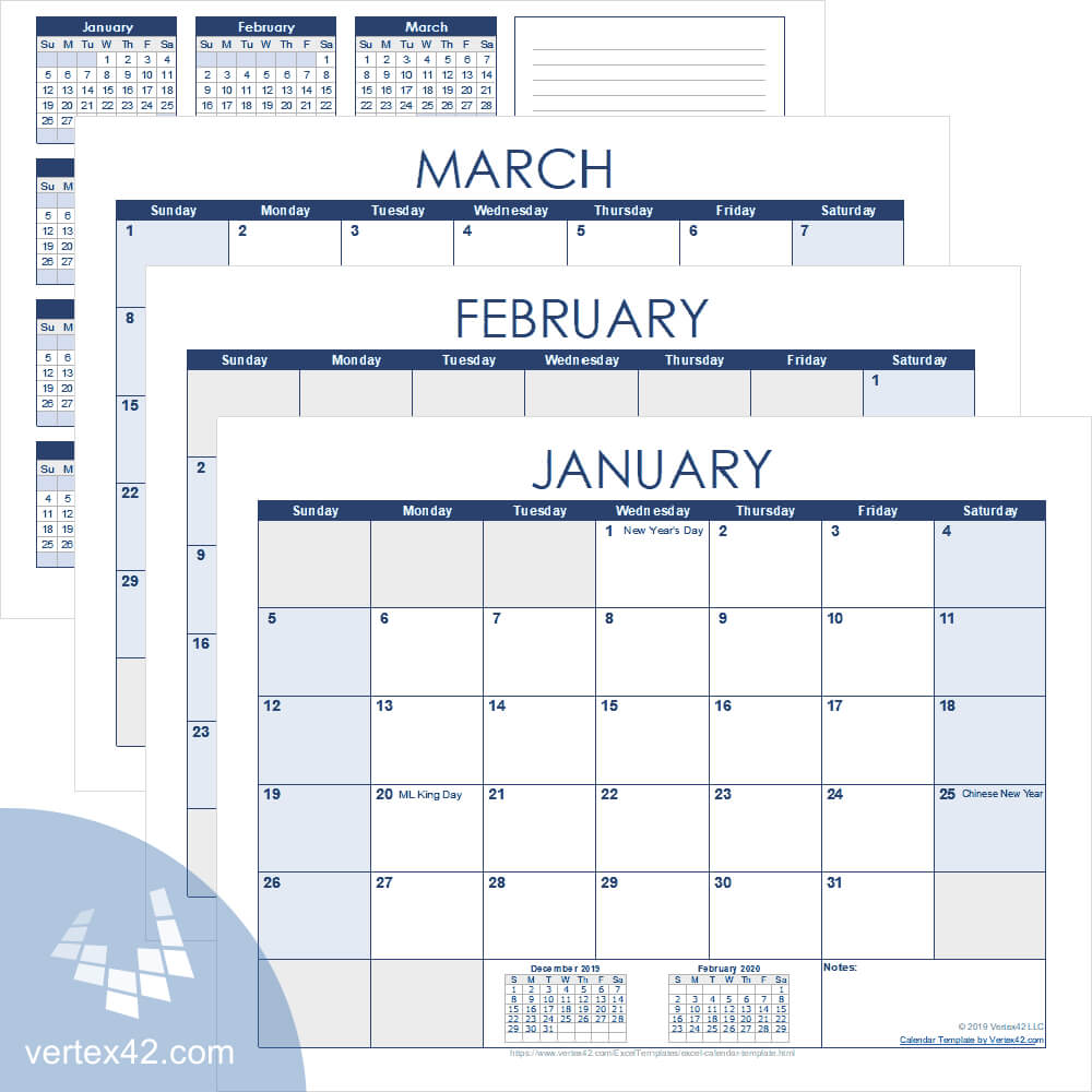 Excel Calendar Template For 2020 And Beyond In Blank Scheme Of Work Template