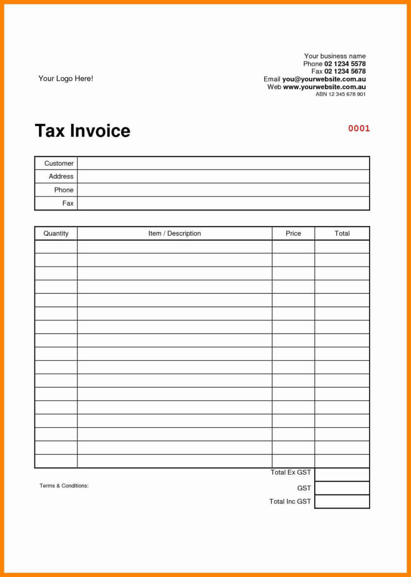 Excel Spreadsheet Invoice Template Free Simple Word Blank Within Free Invoice Template Word Mac