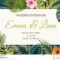 Exotic Tropical Jungle Wedding Event Invitation Stock Vector In Event Invitation Card Template