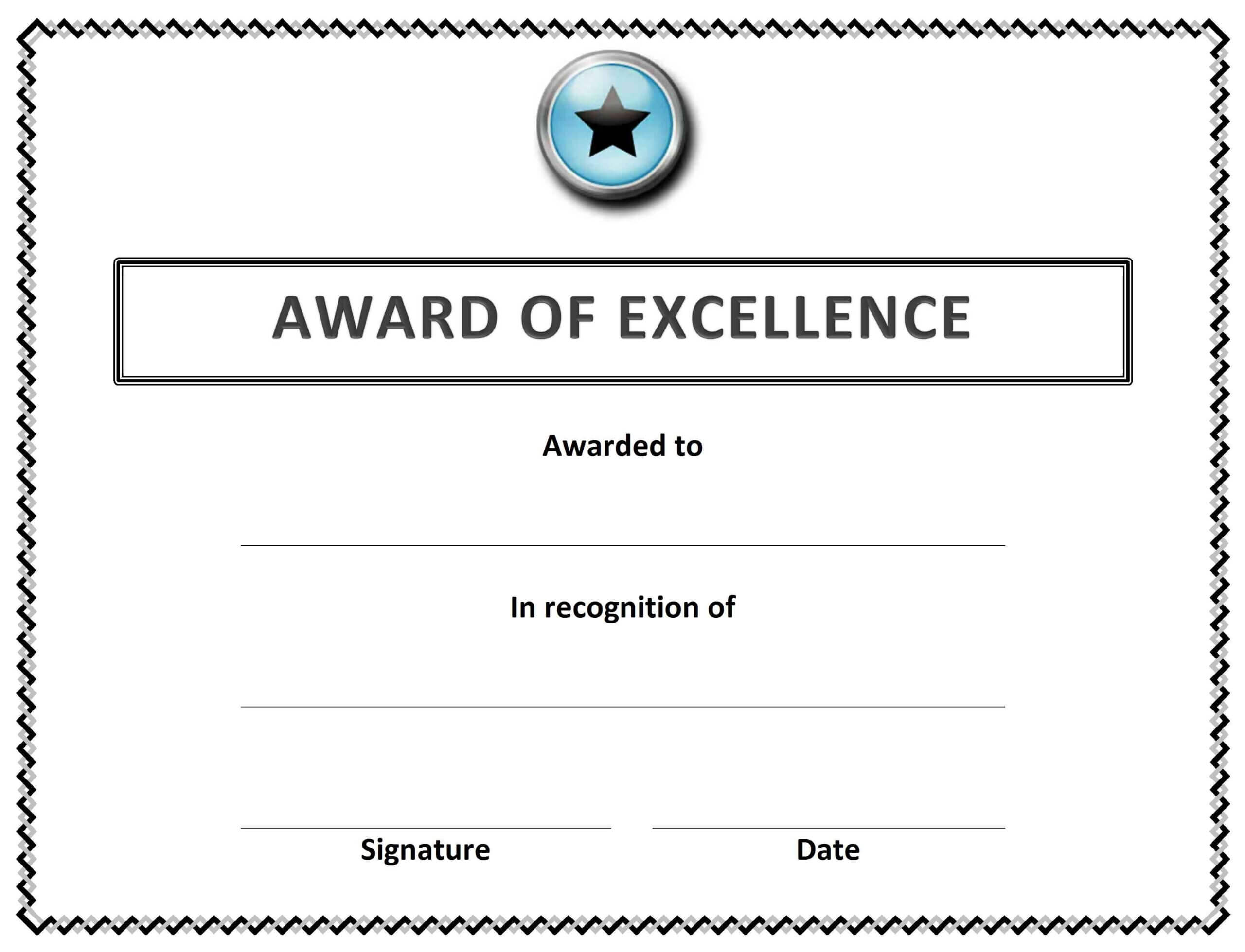 🥰 Free Sample Of Certificate Of Award Templates🥰 Within Best Employee Award Certificate Templates