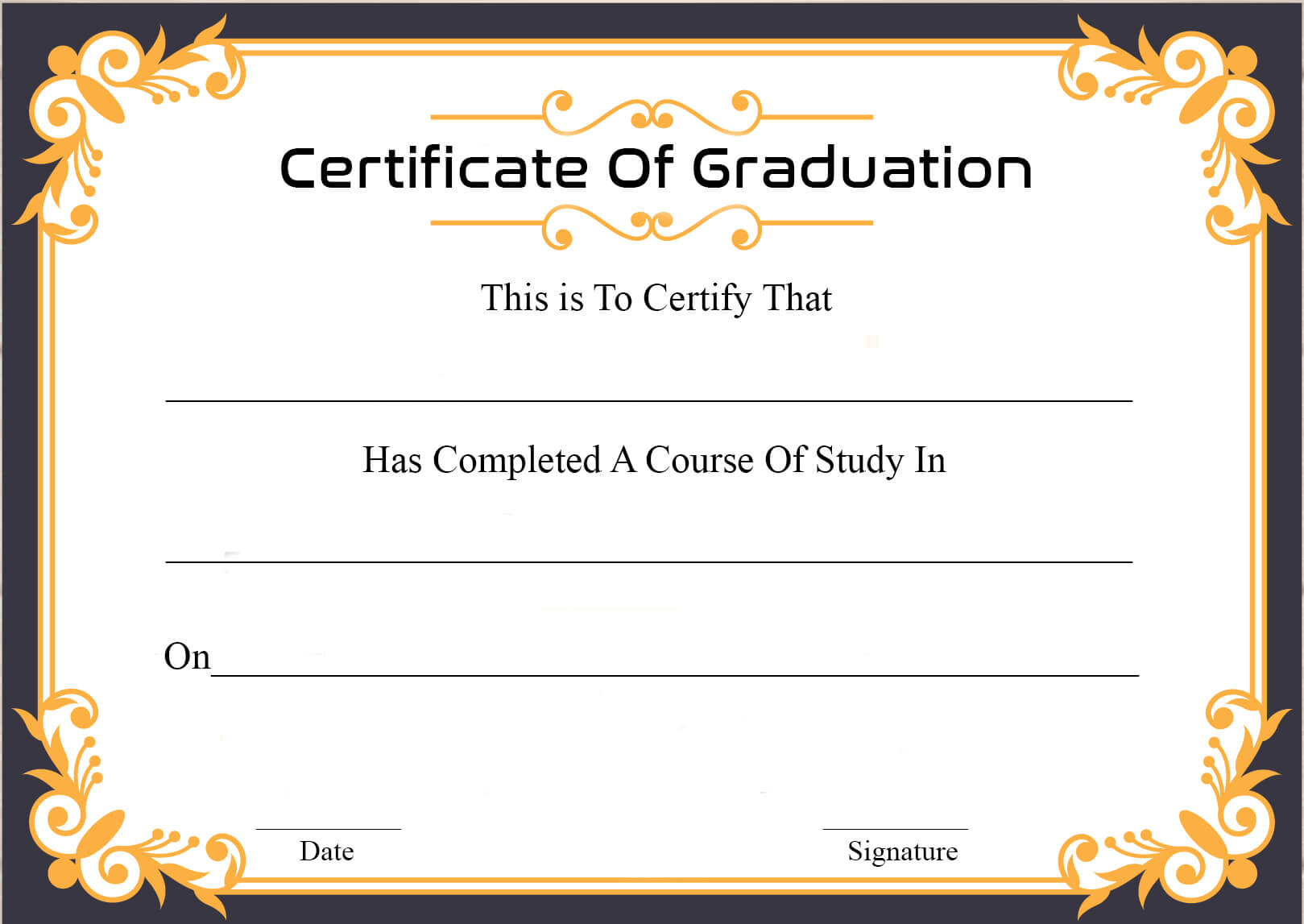 🥰free Certificate Template Of Graduation Download🥰 With College Graduation Certificate Template