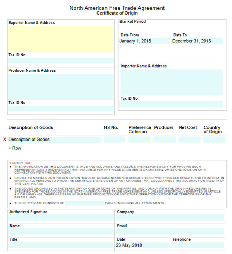 🥰free Printable Certificate Of Origin Form Template [Pdf Within Certificate Of Origin For A Vehicle Template