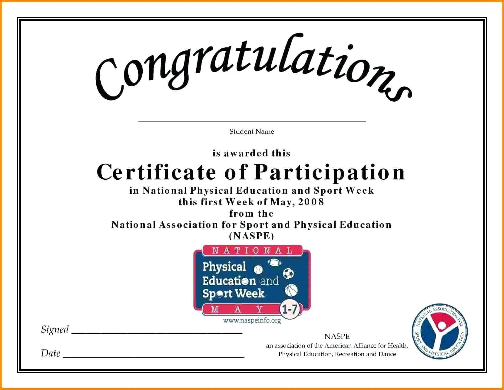 🥰free Printable Certificate Of Participation Templates (Cop)🥰 Pertaining To Sample Certificate Of Participation Template