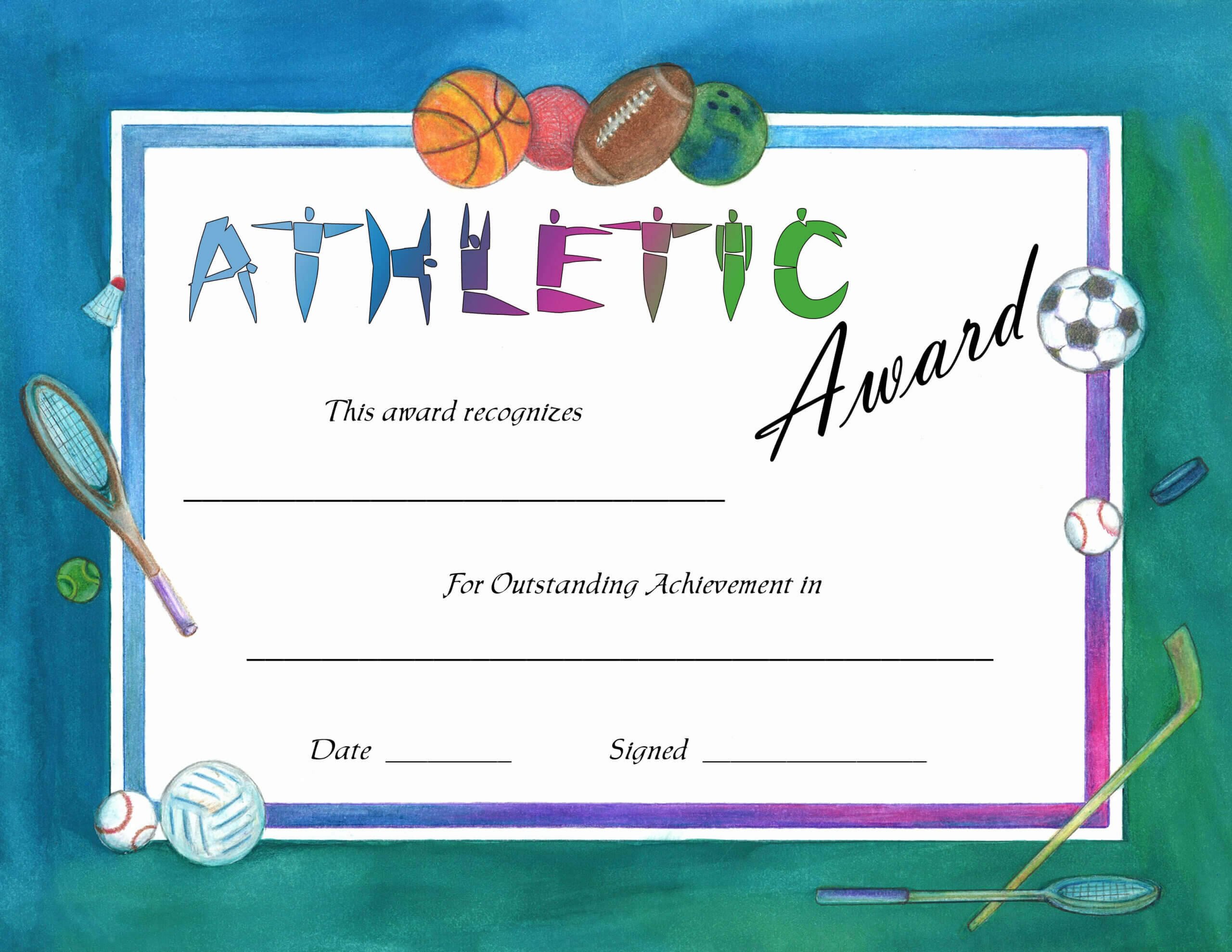 F264F Certificates Templates For Word And Sports Day Regarding Athletic Certificate Template