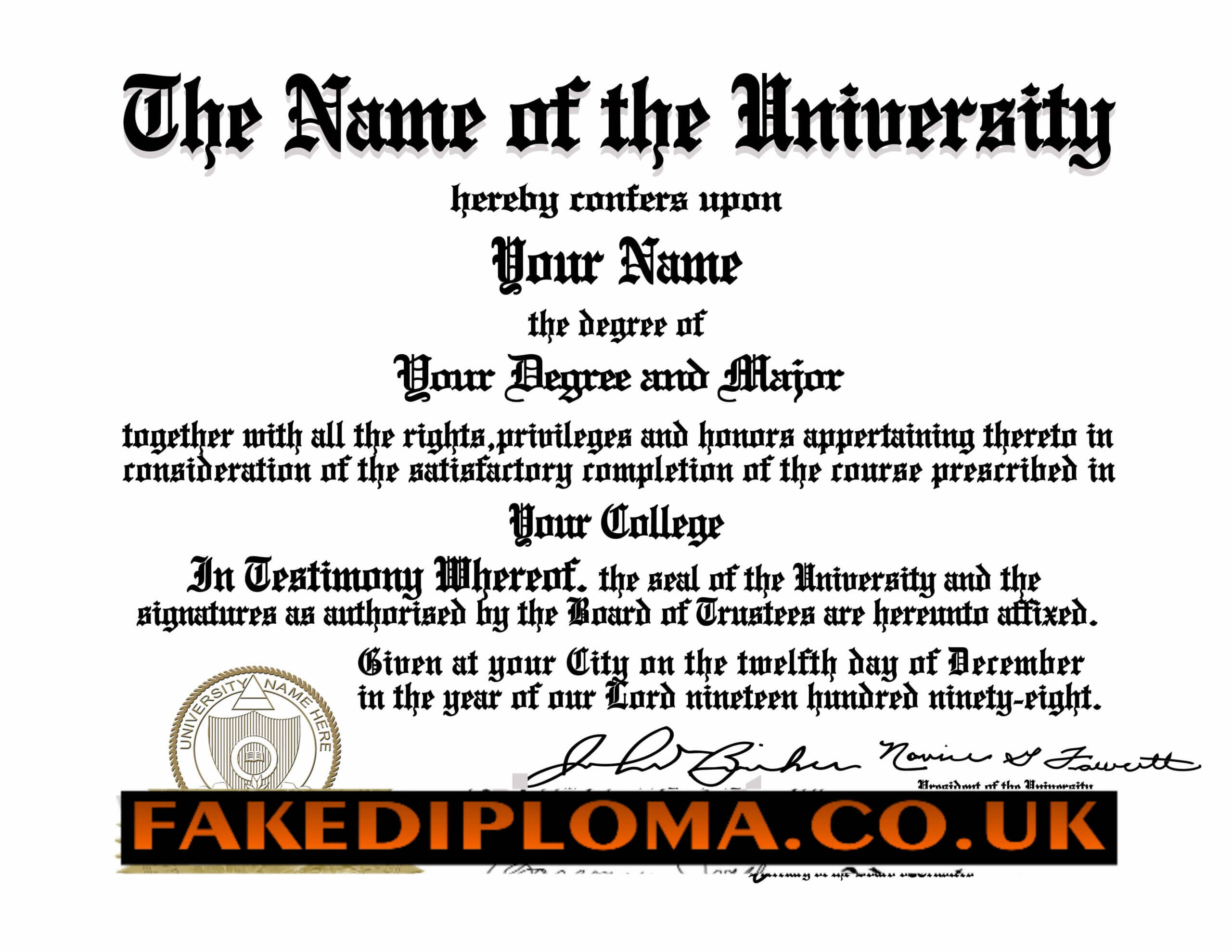 Fake Diplomas & Fake Degrees Any Country For Fake Diploma Certificate Template