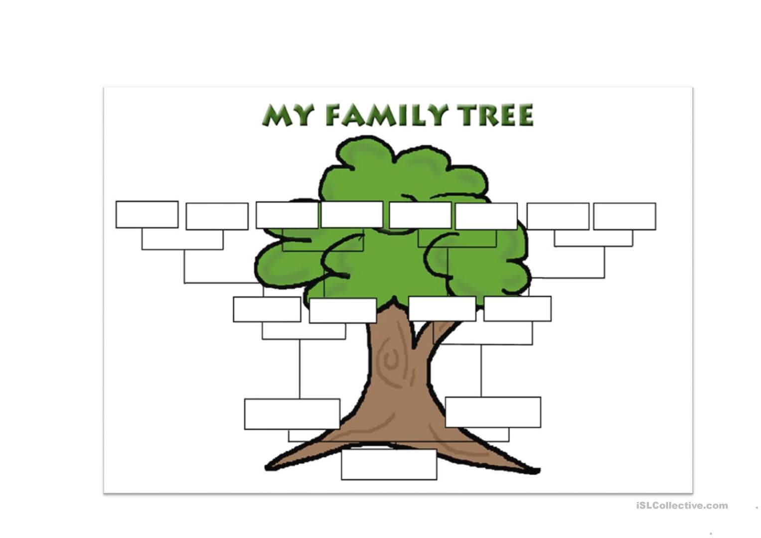 Family Tree Template – English Esl Worksheets For Fill In The Blank Family Tree Template