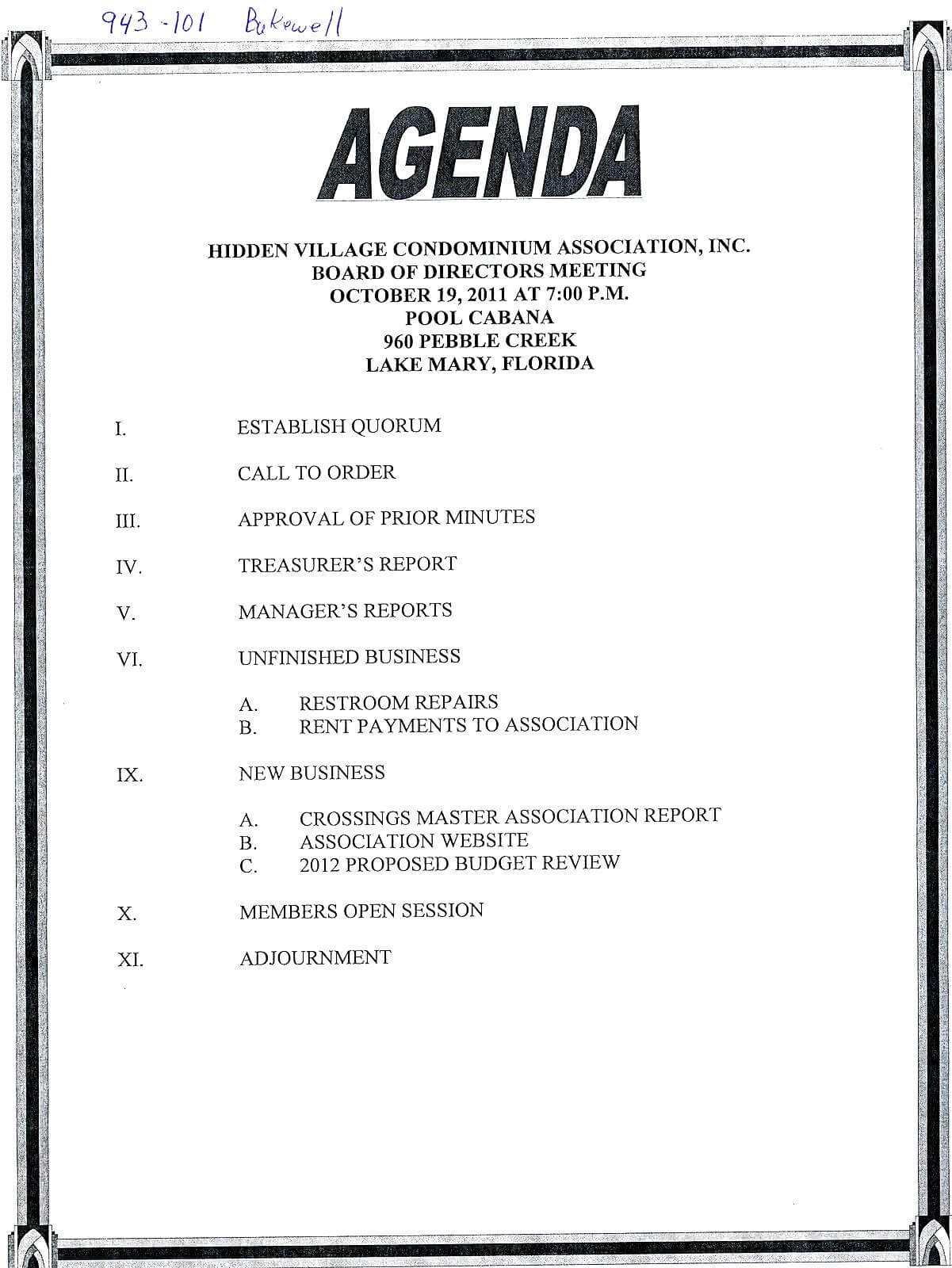 Fascinating Microsoft Word Agenda Templates Template Ideas Within Agenda Template Word 2010