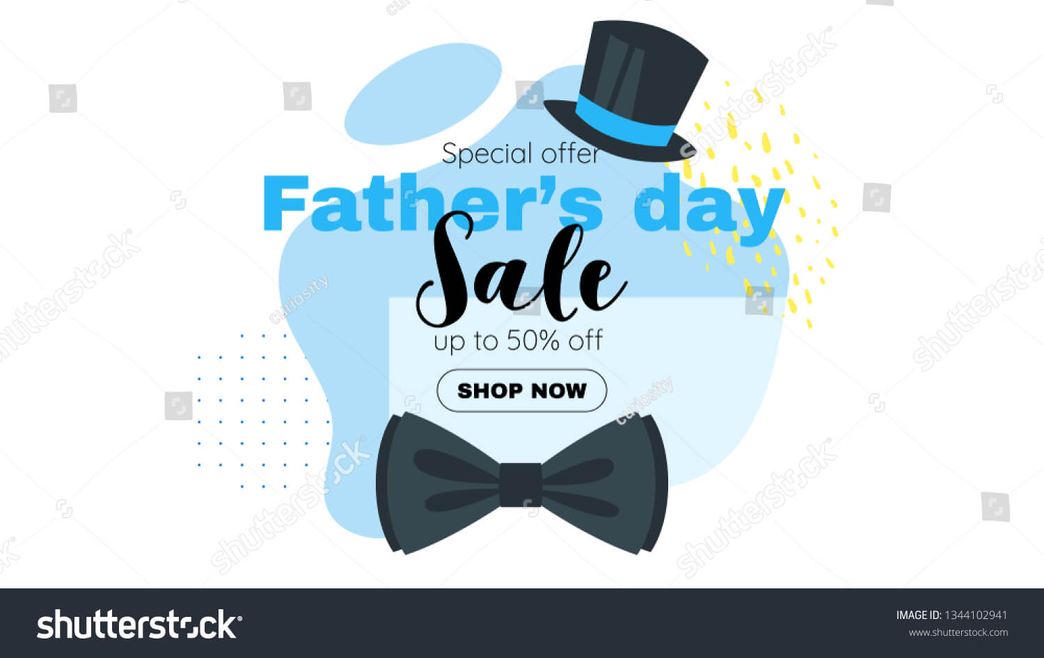 Father Day Sale Banner Template Bow Stock Image | Download Now For Tie Banner Template