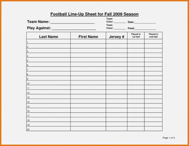 Printable Football Scouting Report Template