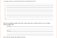 Fiction Book Report Template 6Th Grade For 7Th Graders Pdf for Nonfiction Book Report Template