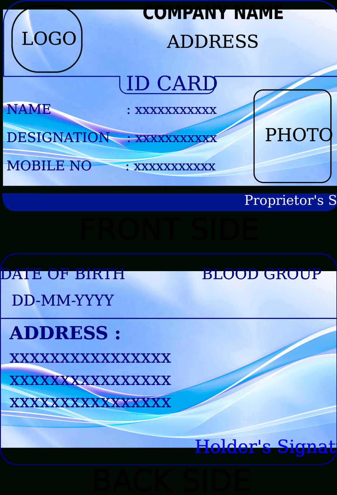 File:id Card Template.svg – Wikimedia Commons In Personal Identification Card Template
