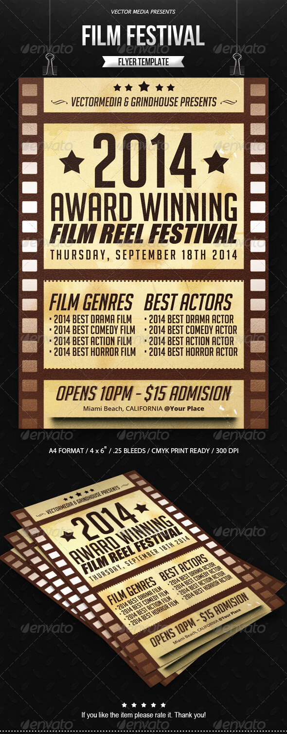 Film Festival Graphics, Designs & Templates From Graphicriver For Film Festival Brochure Template