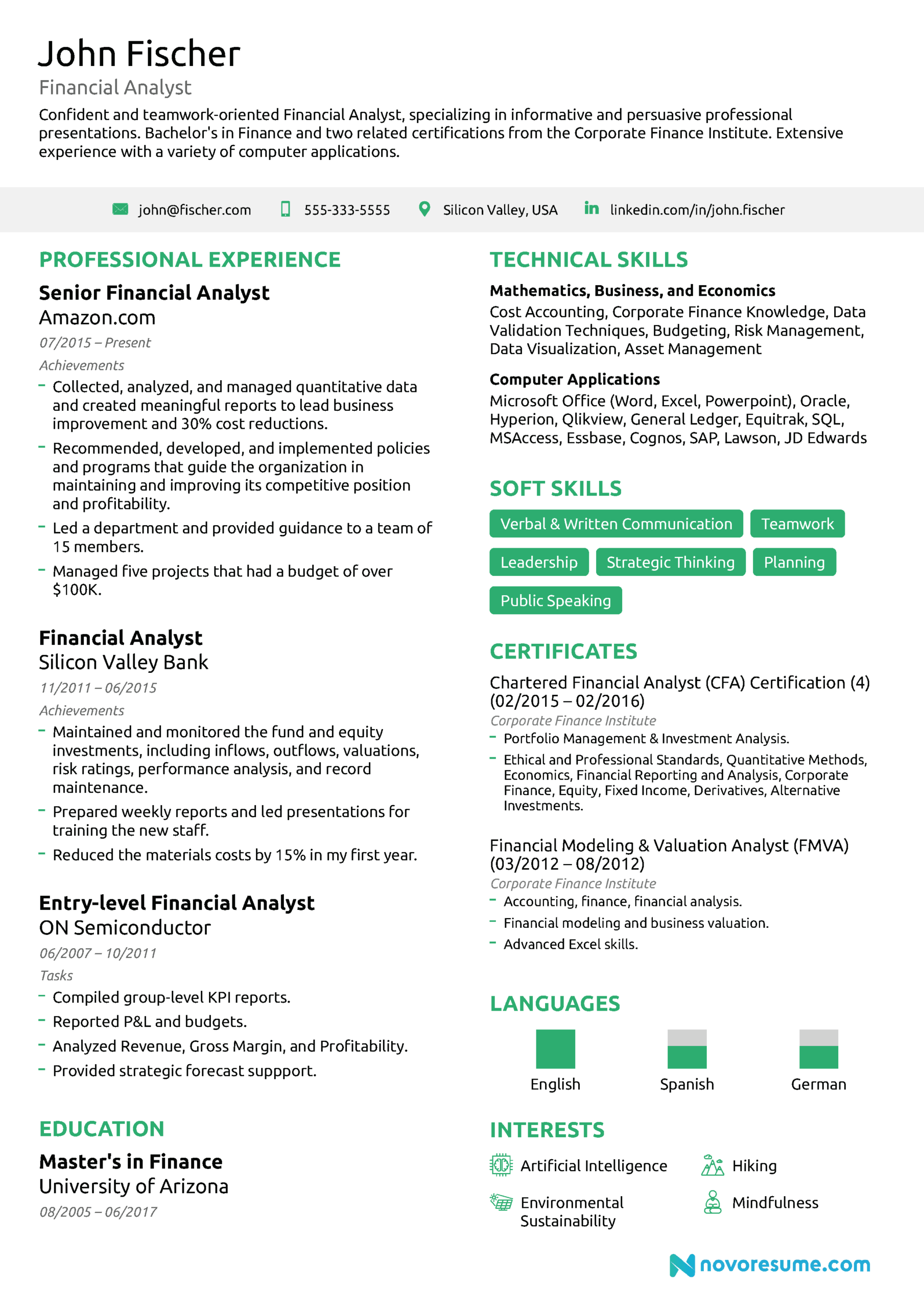 Financial Analyst Resume [The Ultimate 2020 Guide] Pertaining To Stock Analysis Report Template