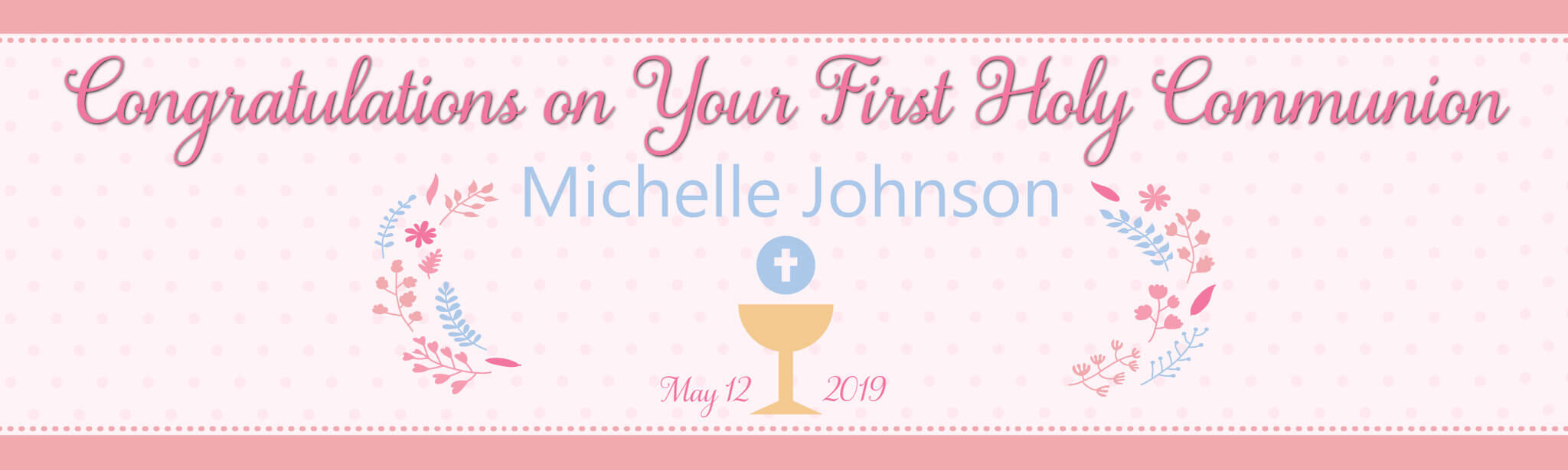 First Communion Banner 13 Pertaining To First Communion Banner Templates