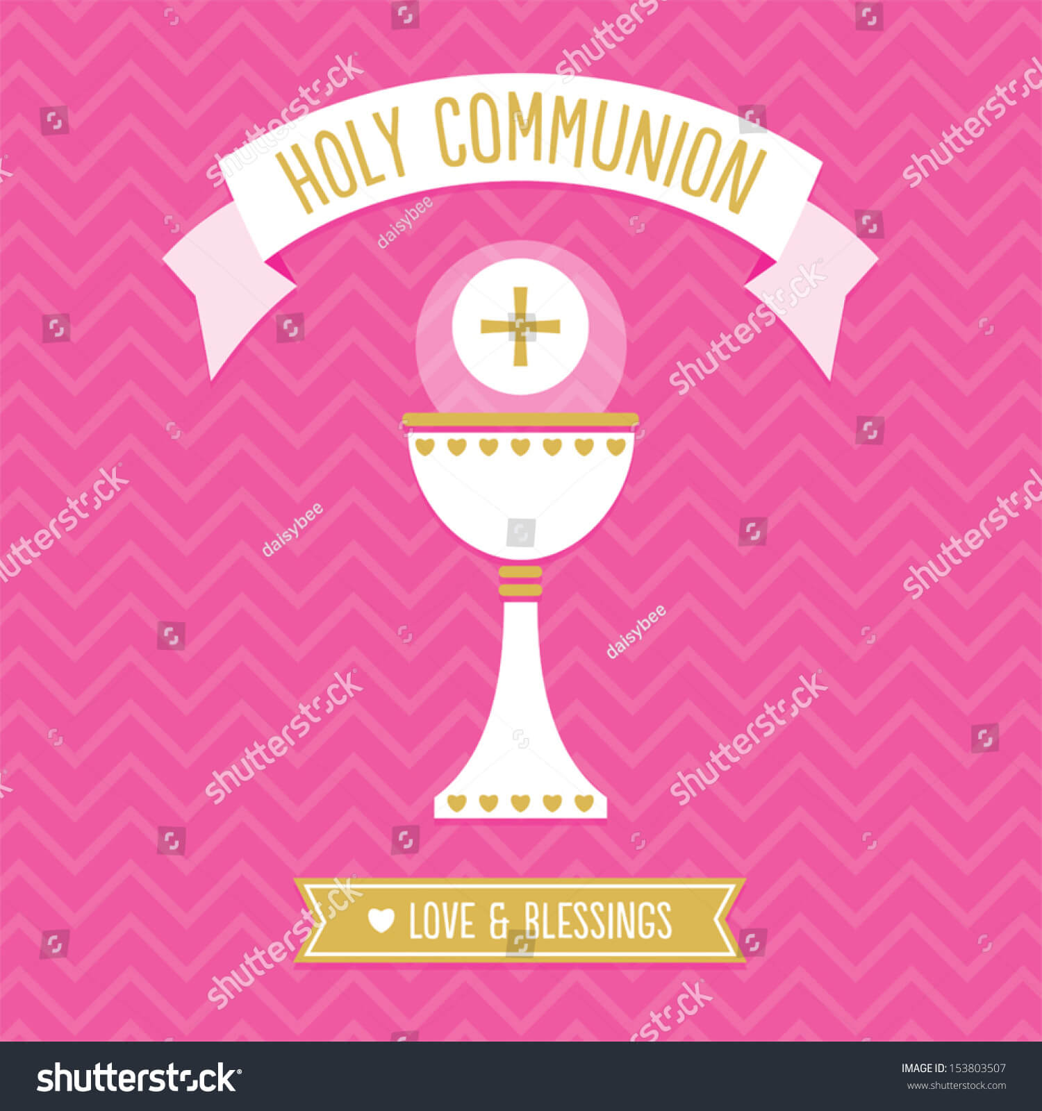 First Holy Communion Card Template Girl Stock Vector Inside First Holy Communion Banner Templates