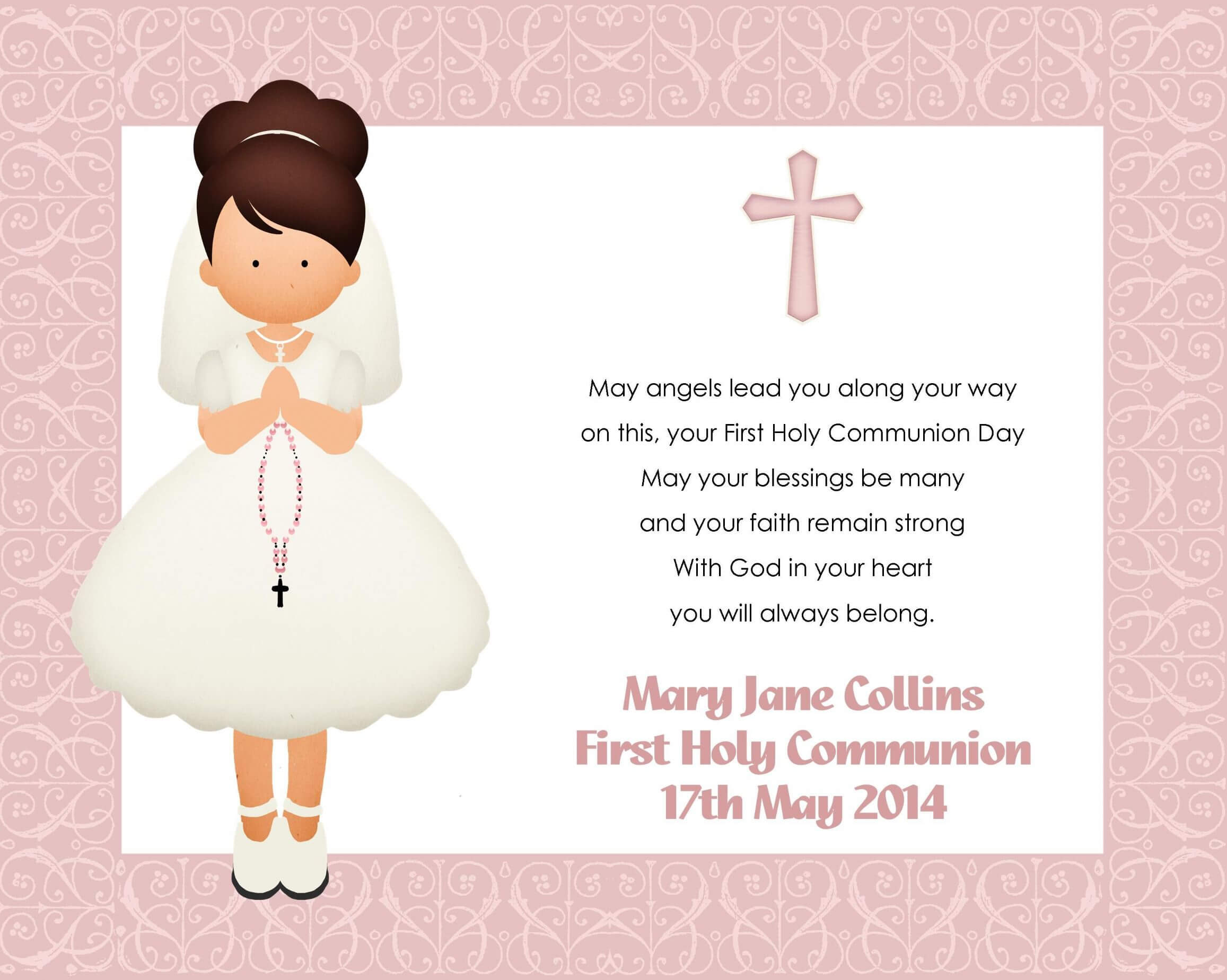 First Holy Communion Cards Printable Free That Are Regarding First Holy Communion Banner Templates