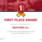 First Place Award Certificate Template regarding First Place Award Certificate Template