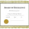 Five Top Risks Of Attending Soccer Award Certificate With Regard To Award Of Excellence Certificate Template