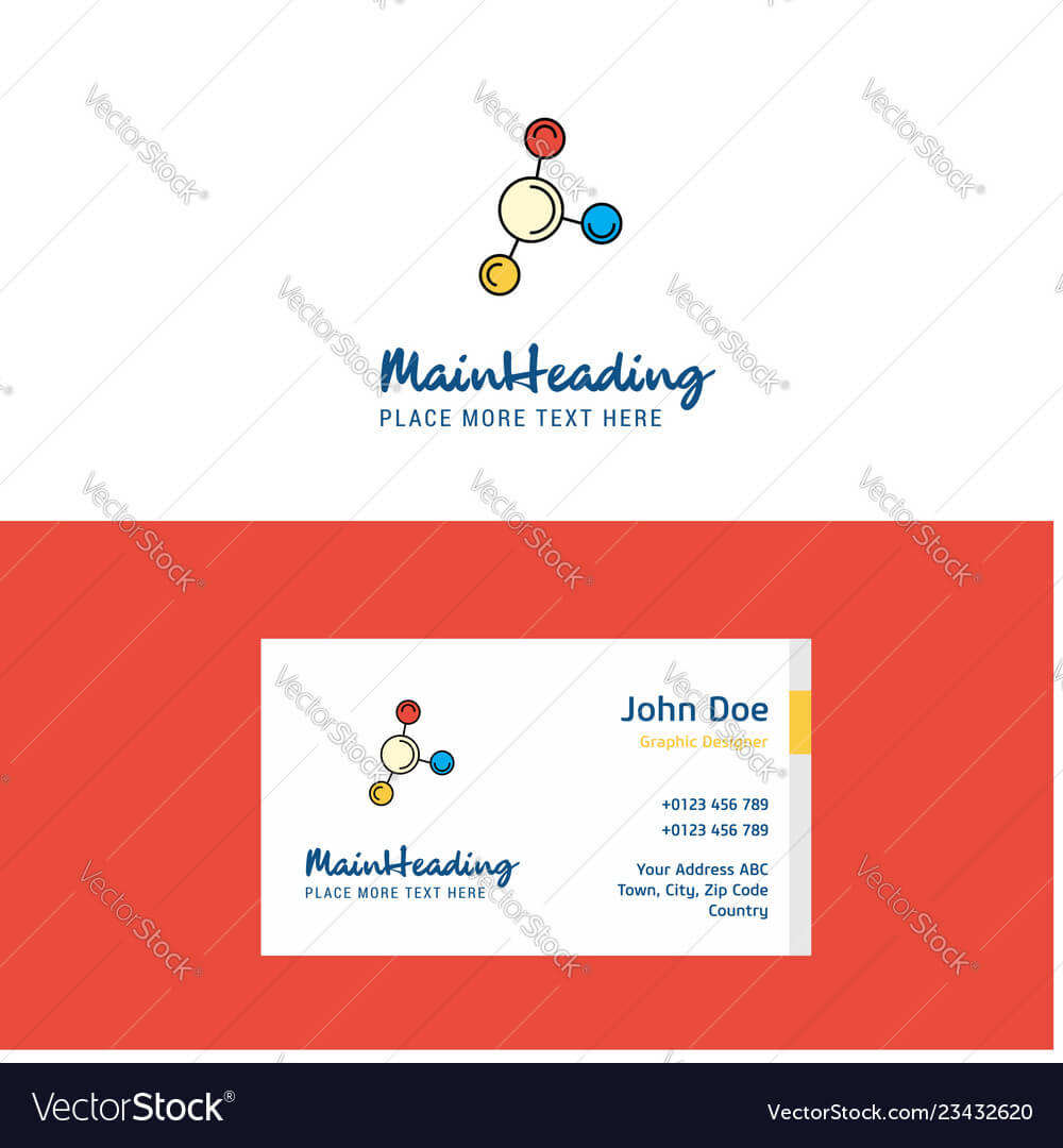 Flat Networking Logo And Visiting Card Template Vector Image On Vectorstock Intended For Networking Card Template