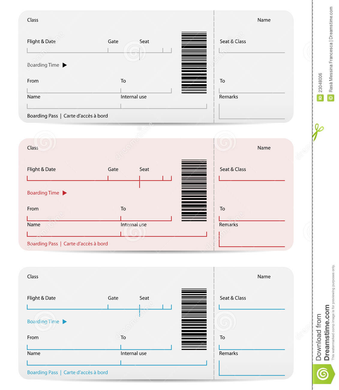 Flight Ticket Stock Vector. Illustration Of Passengers With Regard To Plane Ticket Template Word