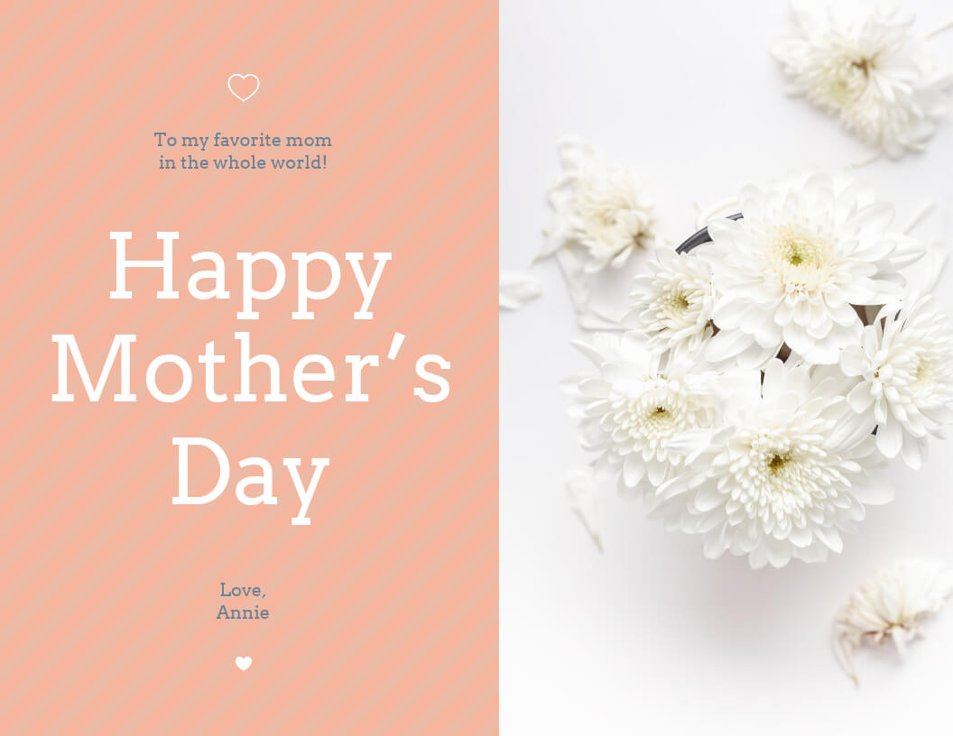 Floral Happy Mother's Day Card Template Within Mothers Day Card Templates