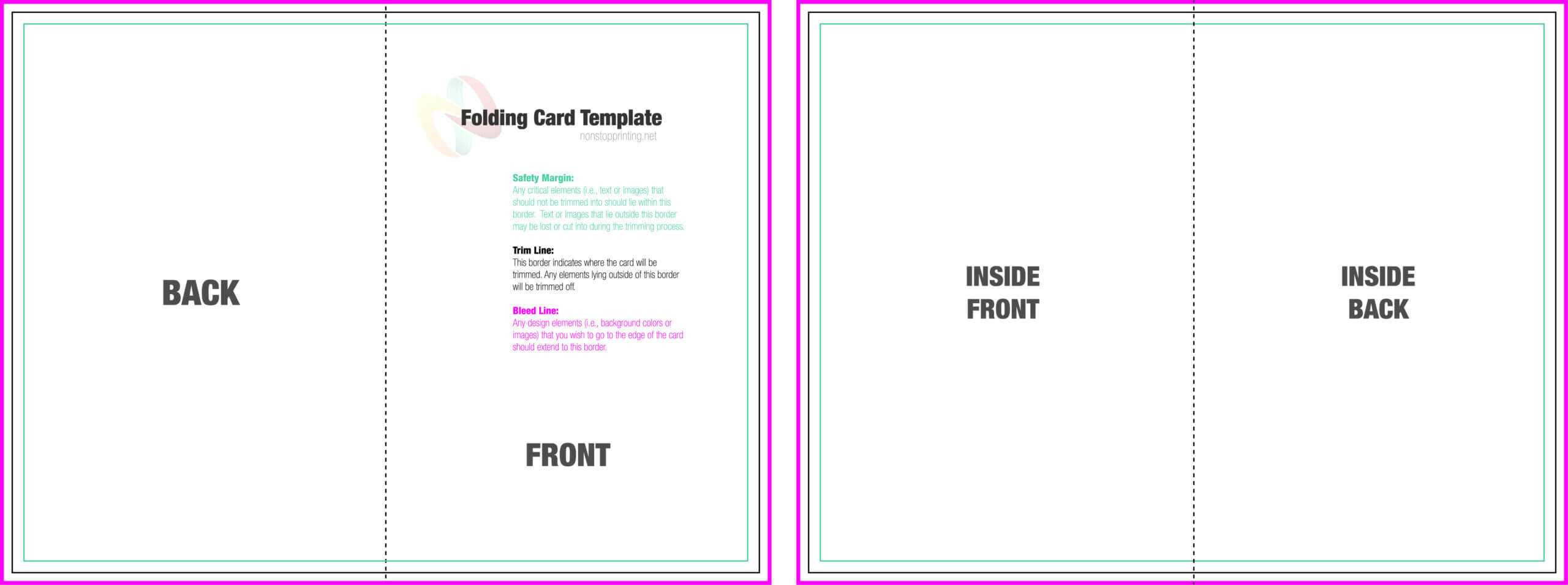 Folded Cards Template – Yatay.horizonconsulting.co Throughout Half Fold Greeting Card Template Word