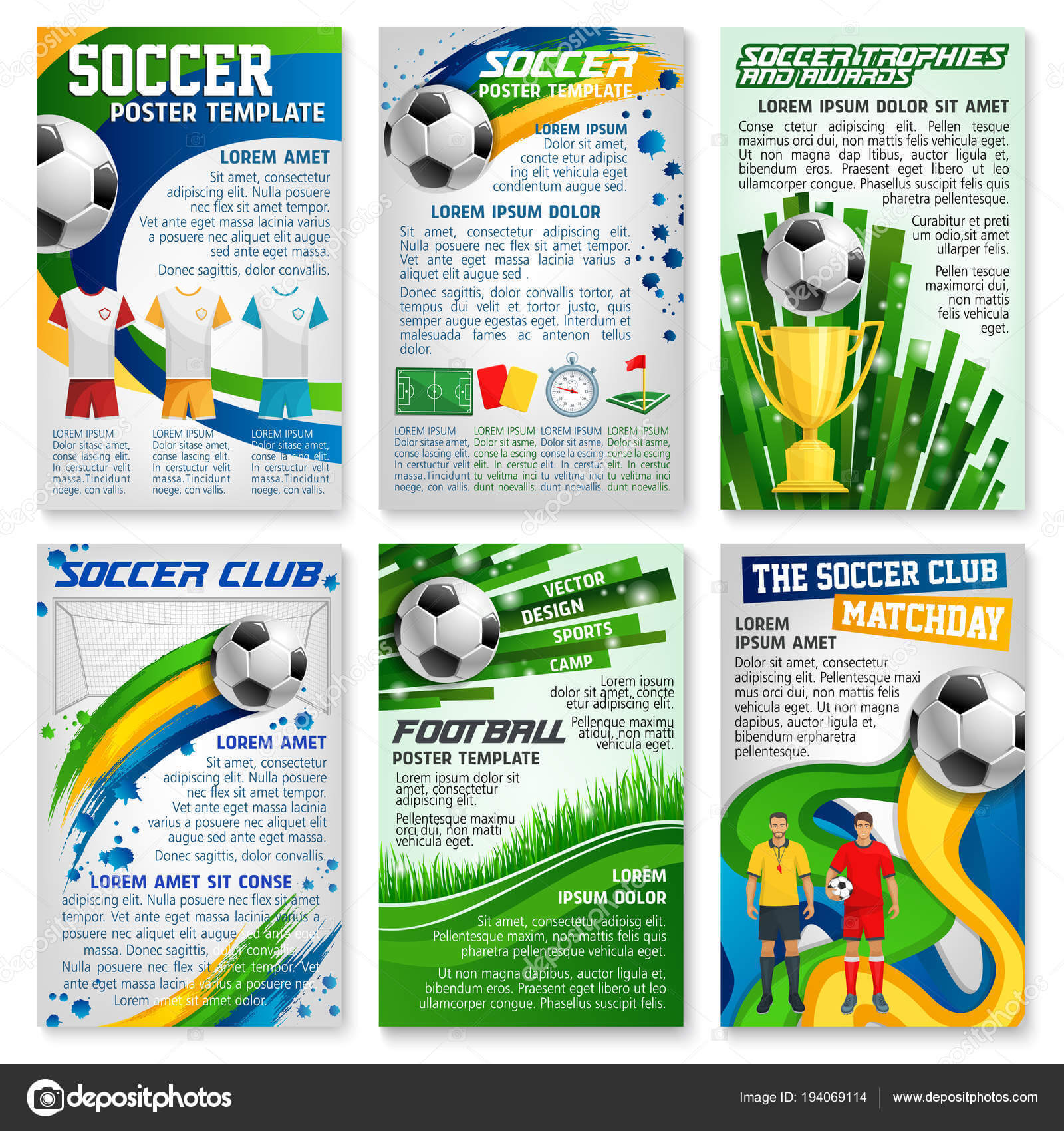 Football Or Soccer Game Banner, Sport Club Design — Stock Pertaining To Football Referee Game Card Template