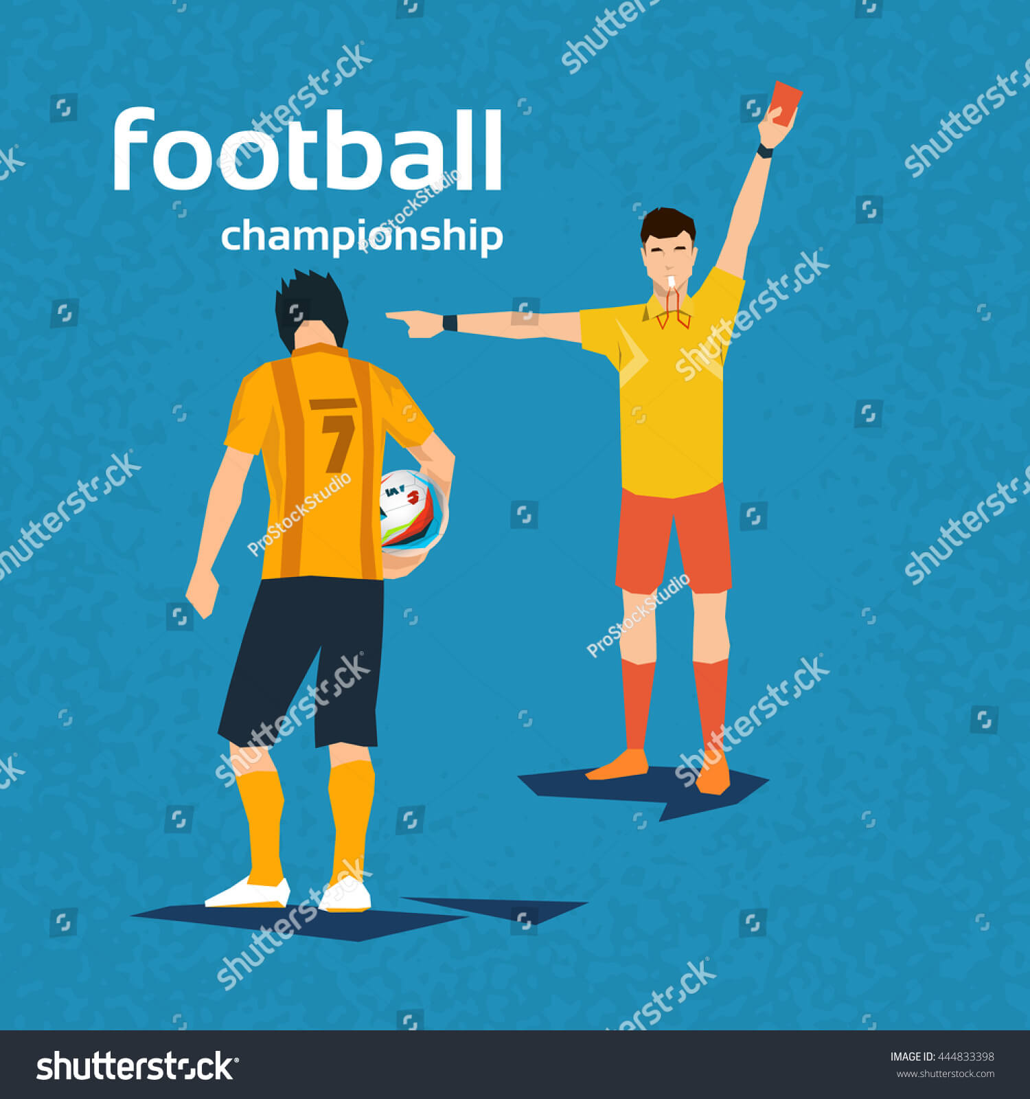 Football Referee Show Player Red Card Stock Vector (Royalty Inside Football Referee Game Card Template