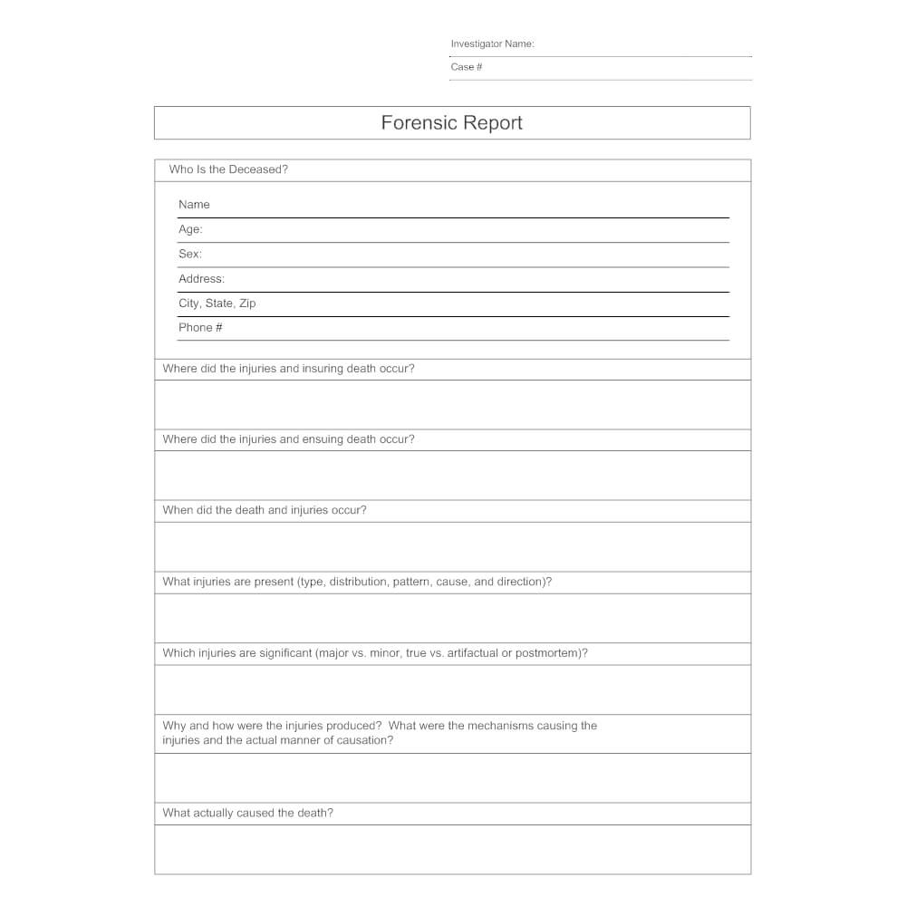 Forensic Report Template – Yatay.horizonconsulting.co Throughout Sample Fire Investigation Report Template